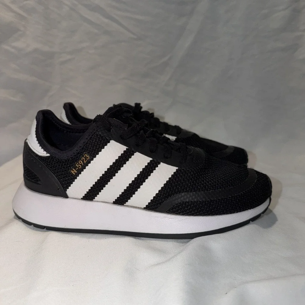 adidas N-5923‎ Black White Athletic Sneakers AC8544 Lace Up Mesh Comfort Men's